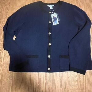 Nine West Navy Blue Cardigan